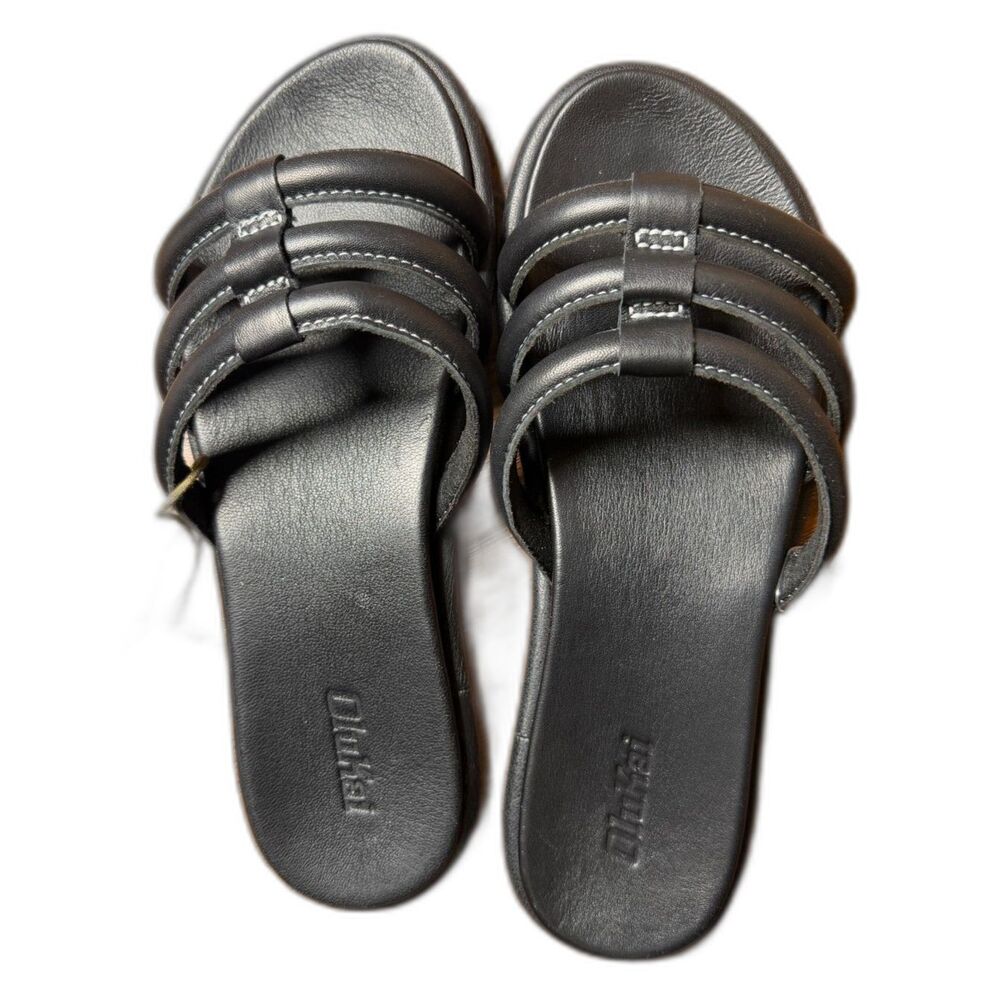 OluKai Tiare Slide Sandal Size 7 Leather Women's New with tags $120 retail